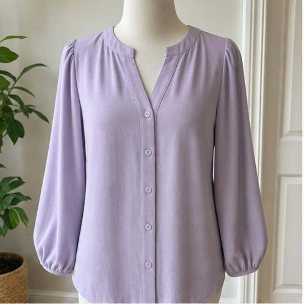 Lilac Ruffle Blouse